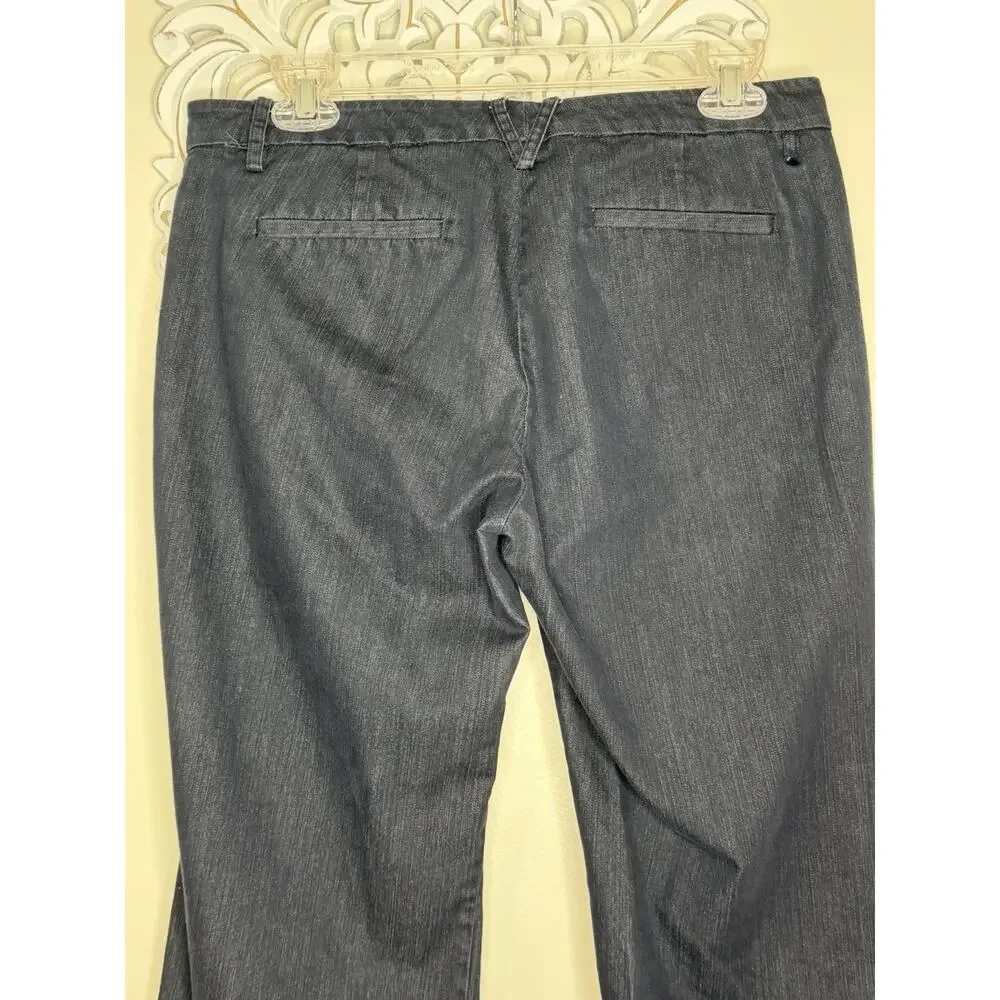 New York & Company Stretch Trouser Jeans Women's 8 Average Dark Wash Bootcut